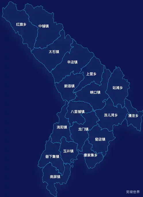 echarts定西市临洮县geoJson地图地图下钻展示